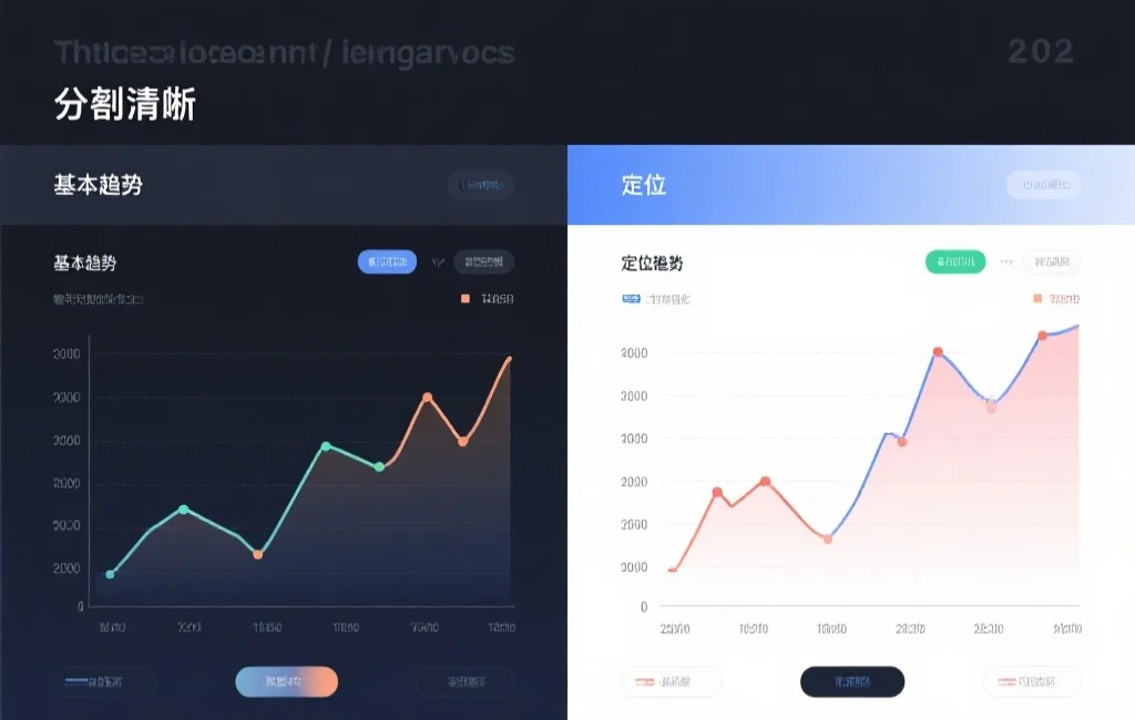 一张分区清晰的走势图,左侧为基本走势,右侧为定位走势,各自用不同图例突出显示,现代可视化风格